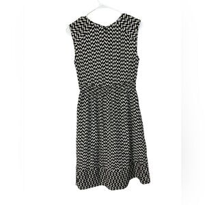 J.CREW Dress • 100% Silk • Black and White Geometric
